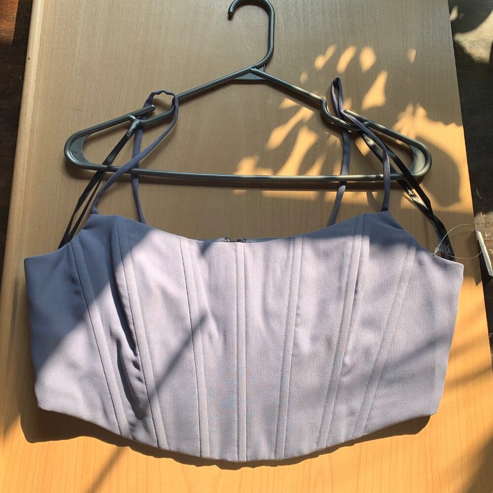 Midriff Corset Top in French Blue